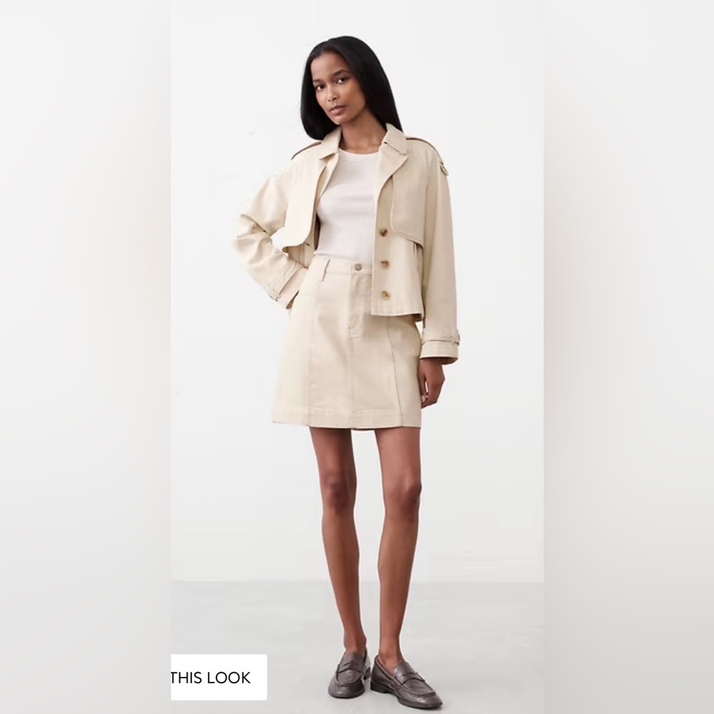 Banana Republic Pierced Denim Mini Skirt
